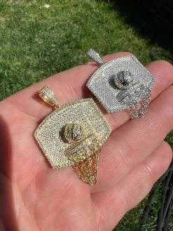 Mens MOISSANITE Real Iced Basketball Hoop Pendant Necklace Passes Diamond Tester 21 Mens MOISSANITE Real Iced Basketball Hoop Pendant Necklace Passes Diamond Tester -Harlem Bling Shop silver mens moissanite real iced basketball hoop pendant necklace passes diamond tester 40011.1664355621