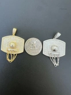 Mens MOISSANITE Real Iced Basketball Hoop Pendant Necklace Passes Diamond Tester 20 Mens MOISSANITE Real Iced Basketball Hoop Pendant Necklace Passes Diamond Tester -Harlem Bling Shop silver mens moissanite real iced basketball hoop pendant necklace passes diamond tester 58583.1664358731