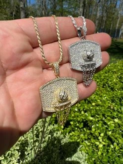 Mens MOISSANITE Real Iced Basketball Hoop Pendant Necklace Passes Diamond Tester 23 Mens MOISSANITE Real Iced Basketball Hoop Pendant Necklace Passes Diamond Tester -Harlem Bling Shop silver mens moissanite real iced basketball hoop pendant necklace passes diamond tester 91296.1664360124