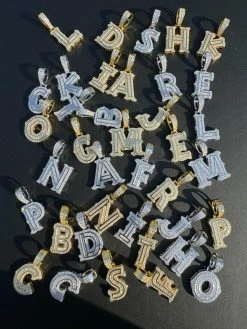 Moissanite Gothic Small Initial Letter 925 Silver / Gold Pendant Iced Out Necklace 41 Moissanite Gothic Small Initial Letter 925 Silver / Gold Pendant Iced Out Necklace -Harlem Bling Shop silver moissanite gothic small initial letter 925 silver gold pendant iced out necklace 04371.1702616197