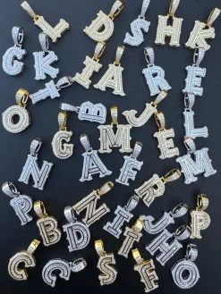 Moissanite Gothic Small Initial Letter 925 Silver / Gold Pendant Iced Out Necklace 25 Moissanite Gothic Small Initial Letter 925 Silver / Gold Pendant Iced Out Necklace -Harlem Bling Shop silver moissanite gothic small initial letter 925 silver gold pendant iced out necklace 39338.1702616199