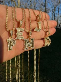 Moissanite Gothic Small Initial Letter 925 Silver / Gold Pendant Iced Out Necklace 26 Moissanite Gothic Small Initial Letter 925 Silver / Gold Pendant Iced Out Necklace -Harlem Bling Shop silver moissanite gothic small initial letter 925 silver gold pendant iced out necklace 41880.1702616160