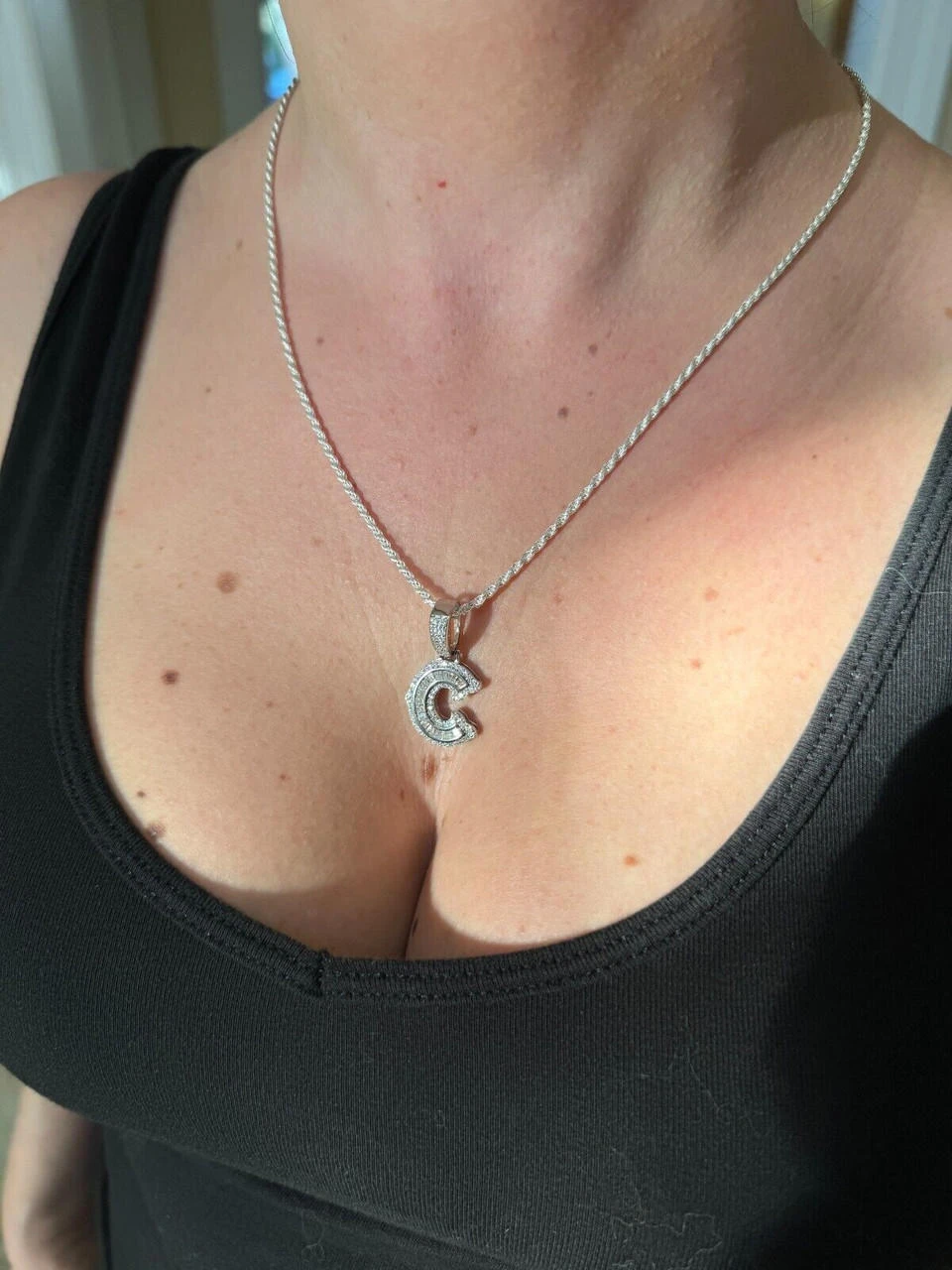 Moissanite Gothic Small Initial Letter 925 Silver / Gold Pendant Iced Out Necklace 15 Moissanite Gothic Small Initial Letter 925 Silver / Gold Pendant Iced Out Necklace - Image 13