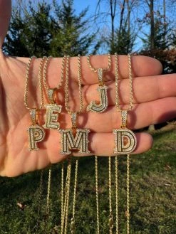 Moissanite Gothic Small Initial Letter 925 Silver / Gold Pendant Iced Out Necklace 23 Moissanite Gothic Small Initial Letter 925 Silver / Gold Pendant Iced Out Necklace -Harlem Bling Shop silver moissanite gothic small initial letter 925 silver gold pendant iced out necklace 63831.1702616186