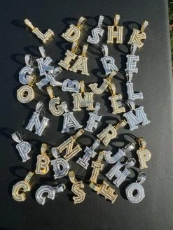 Moissanite Gothic Small Initial Letter 925 Silver / Gold Pendant Iced Out Necklace 29 Moissanite Gothic Small Initial Letter 925 Silver / Gold Pendant Iced Out Necklace -Harlem Bling Shop silver moissanite gothic small initial letter 925 silver gold pendant iced out necklace 74653.1702616180