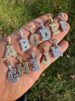 Moissanite Gothic Small Initial Letter 925 Silver / Gold Pendant Iced Out Necklace 28 Moissanite Gothic Small Initial Letter 925 Silver / Gold Pendant Iced Out Necklace -Harlem Bling Shop silver moissanite gothic small initial letter 925 silver gold pendant iced out necklace 90526.1702616167