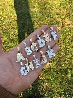 Moissanite Gothic Small Initial Letter 925 Silver / Gold Pendant Iced Out Necklace 27 Moissanite Gothic Small Initial Letter 925 Silver / Gold Pendant Iced Out Necklace -Harlem Bling Shop silver moissanite gothic small initial letter 925 silver gold pendant iced out necklace 93218.1702616148