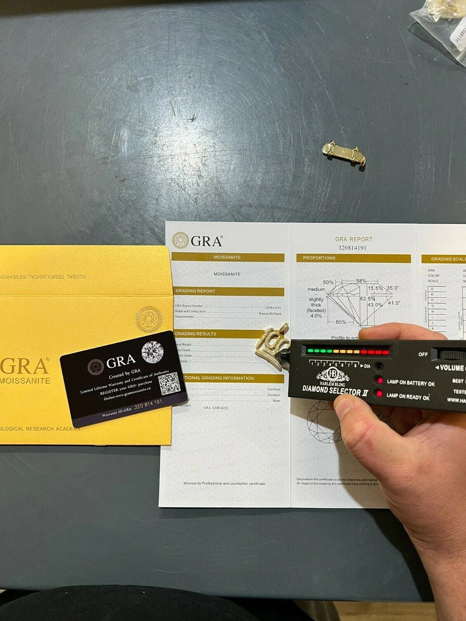 MOISSANITE Keep It 100 Hundred Iced Hip Hop Pendant Necklace Pass Diamond Tester 7 MOISSANITE Keep It 100 Hundred Iced Hip Hop Pendant Necklace Pass Diamond Tester - Image 5