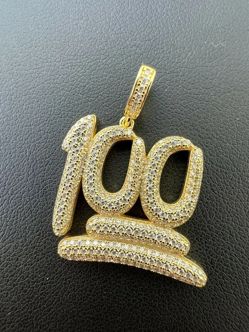 MOISSANITE Keep It 100 Hundred Iced Hip Hop Pendant Necklace Pass Diamond Tester 9 MOISSANITE Keep It 100 Hundred Iced Hip Hop Pendant Necklace Pass Diamond Tester - Image 7