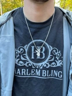 MOISSANITE Playboy Bunny Pendant Iced Real Solid 925 Silver Gold Rose Necklace 19 MOISSANITE Playboy Bunny Pendant Iced Real Solid 925 Silver Gold Rose Necklace -Harlem Bling Shop silver moissanite playboy bunny pendant iced real solid 925 silver gold rose necklace 36128.1664378423