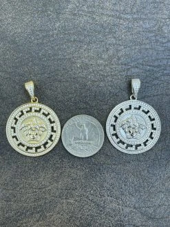 MOISSANITE Real 925 Silver / Gold Hip Hop Medusa Head Pendant Mens Iced Necklace Medallion - Pass Diamond Tester -Harlem Bling Shop silver moissanite real 925 silver gold hip hop medusa head pendant mens iced necklace medallion pass diamond tester 62786.1664391683