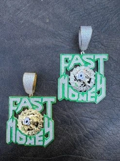 Real 925 Silver Gold Glows In Dark FAST MONEY Sonic Big Hip Hop Pendant Necklace 25 Real 925 Silver Gold Glows In Dark FAST MONEY Sonic Big Hip Hop Pendant Necklace -Harlem Bling Shop silver real 925 silver gold glows in dark fast money sonic big hip hop pendant necklace 07861.1664358914