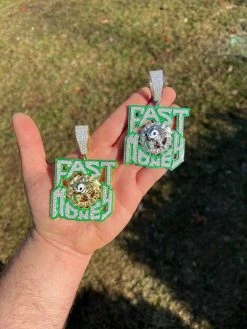 Real 925 Silver Gold Glows In Dark FAST MONEY Sonic Big Hip Hop Pendant Necklace 18 Real 925 Silver Gold Glows In Dark FAST MONEY Sonic Big Hip Hop Pendant Necklace -Harlem Bling Shop silver real 925 silver gold glows in dark fast money sonic big hip hop pendant necklace 34969.1664355504