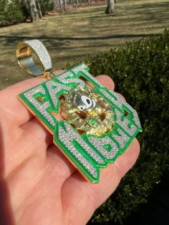 Real 925 Silver Gold Glows In Dark FAST MONEY Sonic Big Hip Hop Pendant Necklace 22 Real 925 Silver Gold Glows In Dark FAST MONEY Sonic Big Hip Hop Pendant Necklace -Harlem Bling Shop silver real 925 silver gold glows in dark fast money sonic big hip hop pendant necklace 52766.1664355781