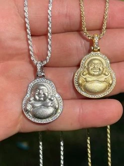 Real 925 Silver / Gold Hip Hop Buddha Pendant Mens Or Ladies Iced Necklace 1" 21 Real 925 Silver / Gold Hip Hop Buddha Pendant Mens Or Ladies Iced Necklace 1" -Harlem Bling Shop silver real 925 silver gold hip hop buddha pendant mens or ladies iced necklace 1 93239.1664395426