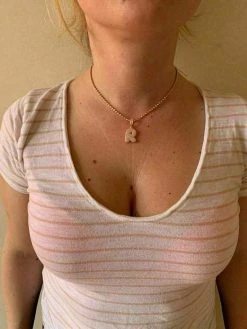 Real Moissanite Bubble Letter Gold Silver Initial Pendant Iced Pass Diamond Test -Harlem Bling Shop silver real moissanite bubble letter gold silver initial pendant iced pass diamond test 59934.1664357210