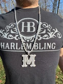 Real Moissanite Gothic Large 2" Initial Letter 925 Silver Pendant Iced Necklace 34 Real Moissanite Gothic Large 2" Initial Letter 925 Silver Pendant Iced Necklace -Harlem Bling Shop silver real moissanite gothic large 2 initial letter 925 silver pendant iced necklace 01196.1701404990
