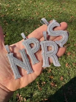 Real Moissanite Gothic Large 2" Initial Letter 925 Silver Pendant Iced Necklace 27 Real Moissanite Gothic Large 2" Initial Letter 925 Silver Pendant Iced Necklace -Harlem Bling Shop silver real moissanite gothic large 2 initial letter 925 silver pendant iced necklace 59853.1701405030
