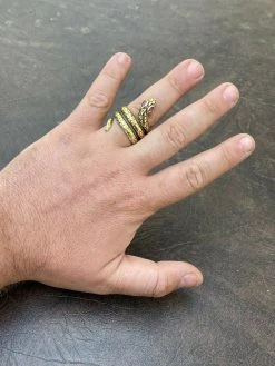 Snake Ring 14K Gold Vermeil 925 Silver Wrap Around Cobra W. Ruby Eyes Sizes 5-12 17 Snake Ring 14K Gold Vermeil 925 Silver Wrap Around Cobra W. Ruby Eyes Sizes 5-12 -Harlem Bling Shop snake ring 14k gold vermeil 925 silver wrap around cobra w ruby eyes sizes 5 12 17300.1664378479