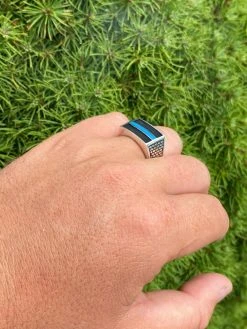 Solid 925 Sterling Silver Ring Blue Lives Matter Thin Blue Line Police Detective -Harlem Bling Shop solid 925 sterling silver ring blue lives matter thin blue line police detective 12764.1664392275