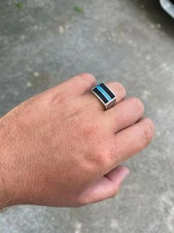 Solid 925 Sterling Silver Ring Blue Lives Matter Thin Blue Line Police Detective -Harlem Bling Shop solid 925 sterling silver ring blue lives matter thin blue line police detective 84519.1665670141