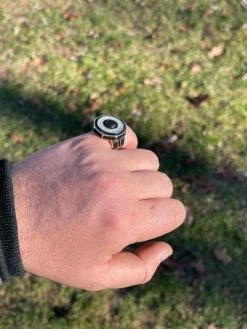 Solid Real 925 Sterling Silver & 14k Gold Iced Black Diamond Baguette Pinky Ring 22 Solid Real 925 Sterling Silver & 14k Gold Iced Black Diamond Baguette Pinky Ring -Harlem Bling Shop solid real 925 sterling silver and 14k gold iced black diamond baguette pinky ring 19799.1664388502