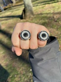 Solid Real 925 Sterling Silver & 14k Gold Iced Black Diamond Baguette Pinky Ring 25 Solid Real 925 Sterling Silver & 14k Gold Iced Black Diamond Baguette Pinky Ring -Harlem Bling Shop solid real 925 sterling silver and 14k gold iced black diamond baguette pinky ring 53407.1664388963